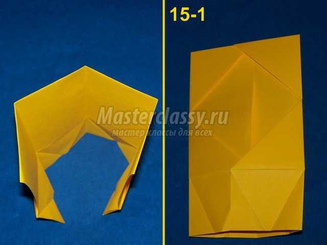 Изготовление одной секции оригами карандашницы