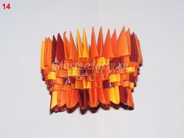 Сборка горшочка для кактуса оригами