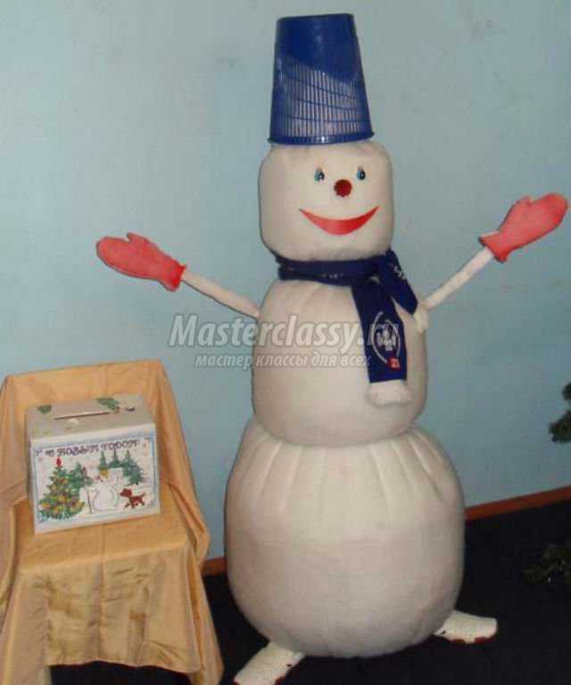 Снеговик из синтепона - мастер-класс