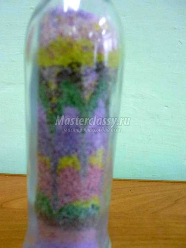 декоративные бутылочки с цветной солью