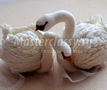 Лебеди из Холодного фарфора. Мастер класс с пошаговыми фото