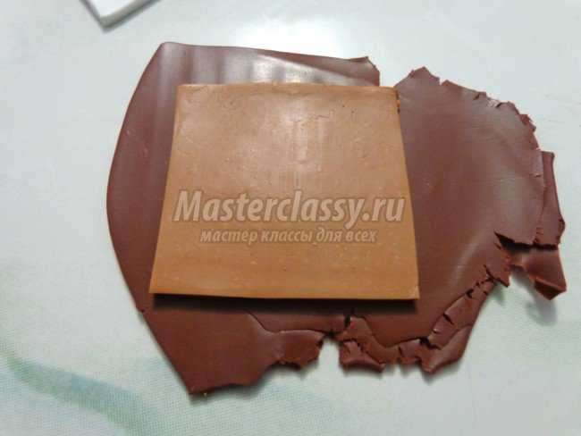 Браслет из запекаемой полимерной глины шоколад