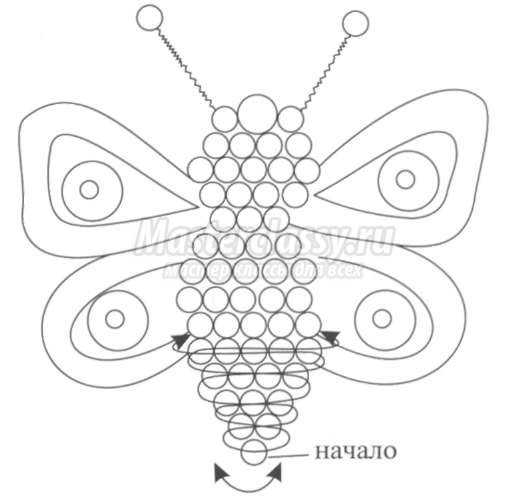 бабочка из пайеток