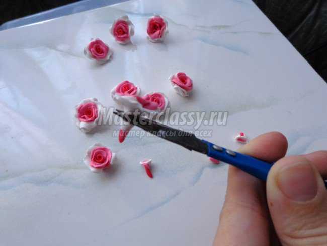 Браслет из роз из запекаемой полимерной глины