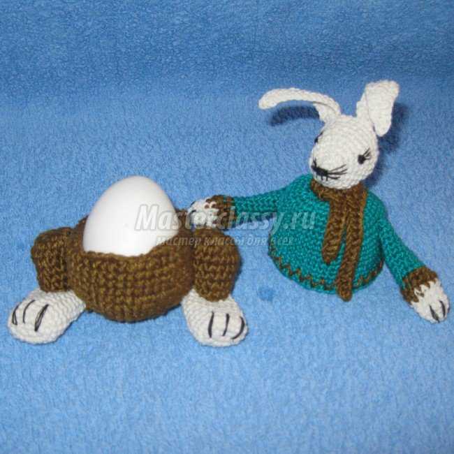 Вязание пасхального зайца с секретом крючком