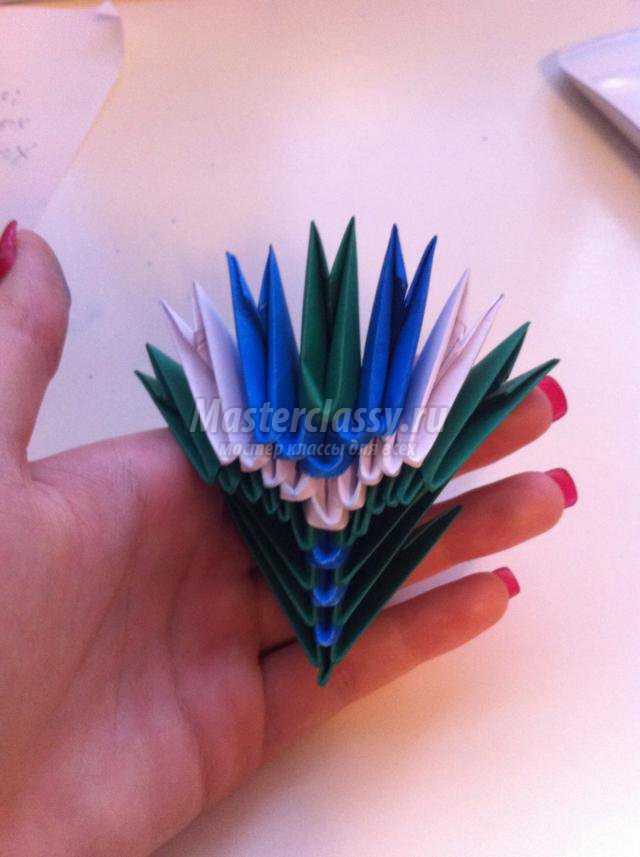 модульное оригами. Павлин