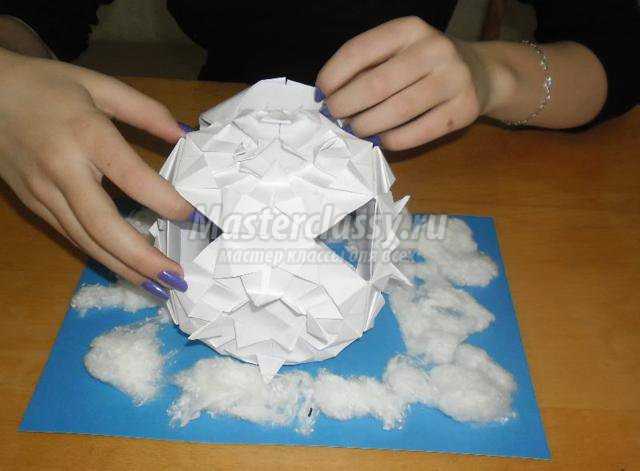 оригами. Снеговик из модулей