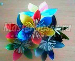 Оригами цветок для кусудам. Мастер класс с пошаговыми фото