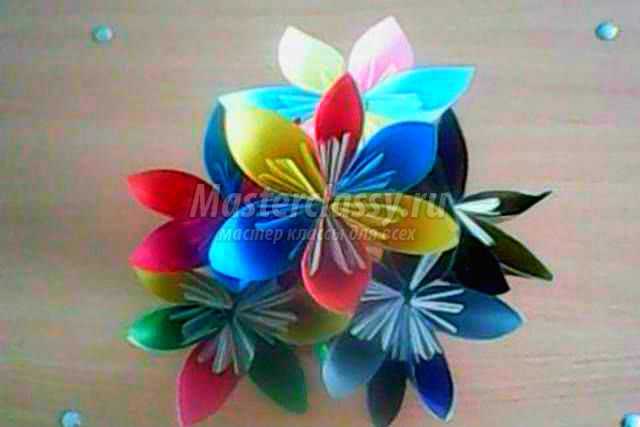оригами цветок для кусудам