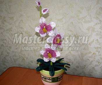 Орхидея из бисера. Мастер - класс с пошаговыми фото