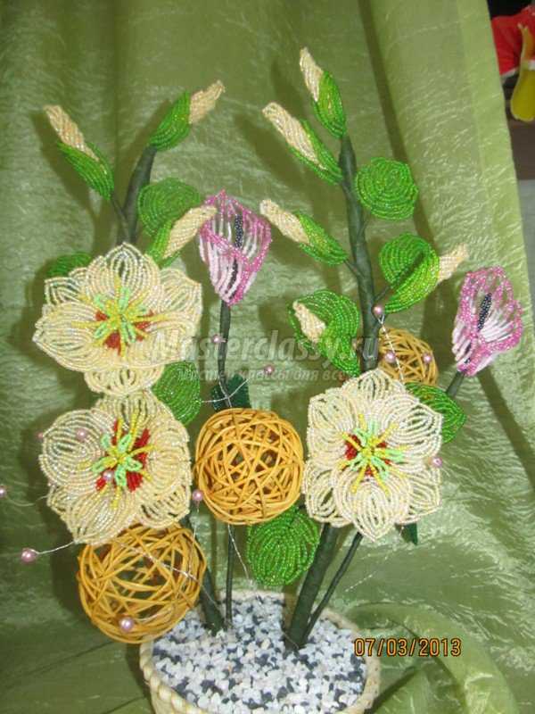 Цветы из бисера калла