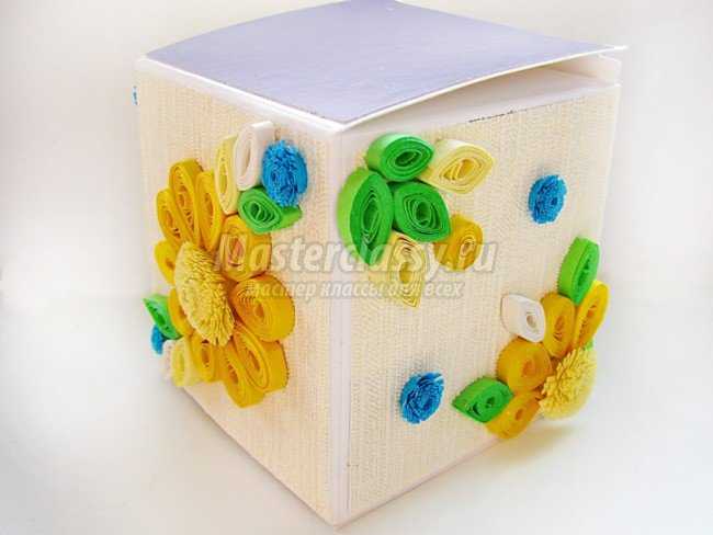 Цветочная коробка квиллинг