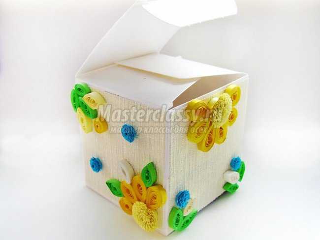 Цветочная коробка квиллинг
