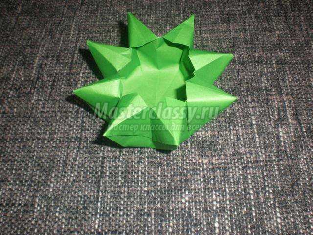 оригами. Подсвечник-цветок
