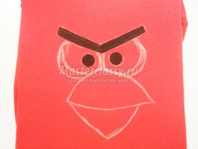 Роспись. Футболка Angry Birds