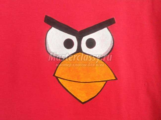 Роспись. Футболка Angry Birds