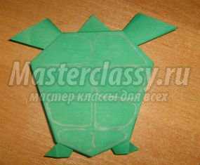 Оригами для детей. Черепаха. Мастер класс с пошаговыми фото