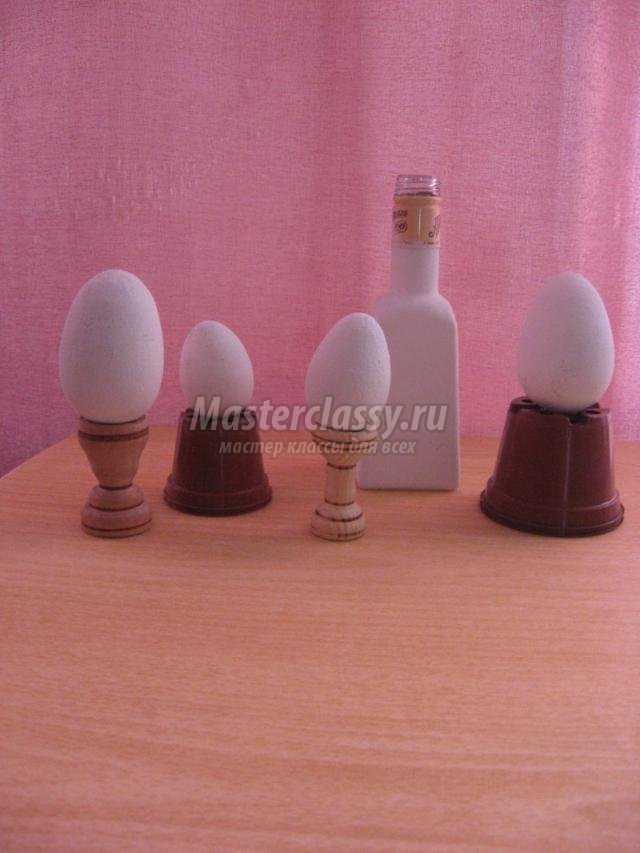 пасхальный декупаж яиц и бутылки