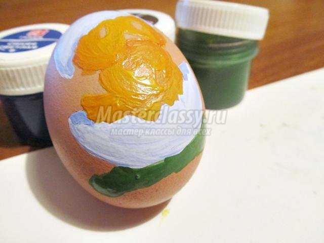 детское пасхальное яйцо с росписью