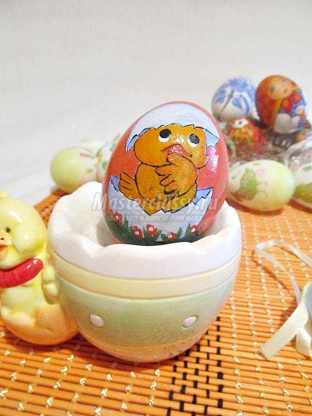 детское пасхальное яйцо с росписью