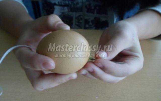 декупаж пасхальная гирлянда из яиц 