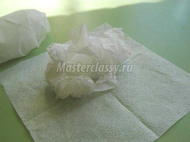 пасхальный кролик из бумажных салфеток