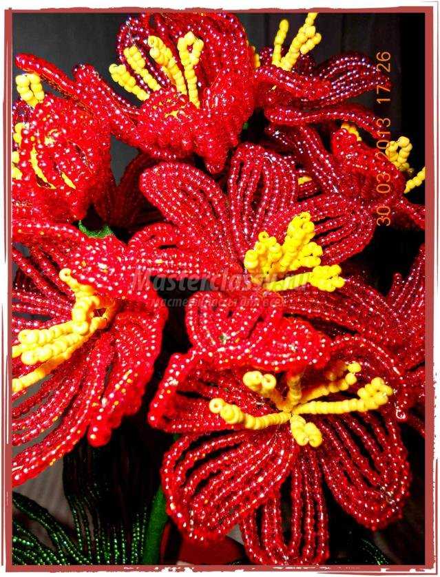 цветы из бисера. Кливия
