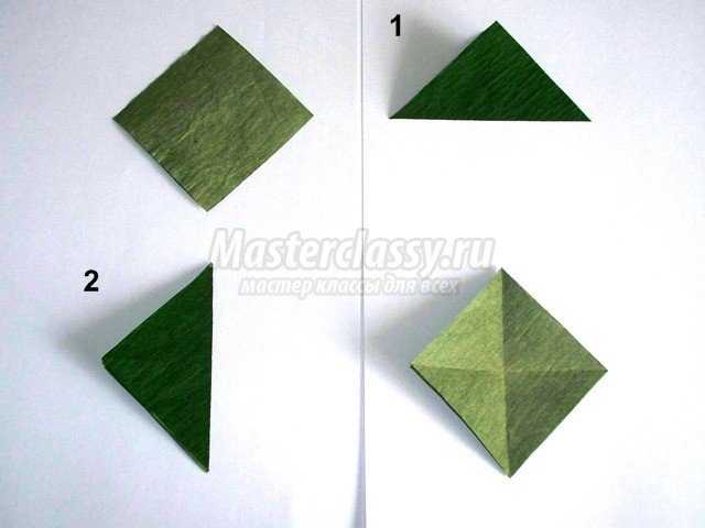 Аппликация с элементами оригами Цветущее дерево