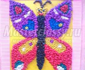 Бабочка в технике пластилиновая мозаика. Мастер класс с пошаговыми фото