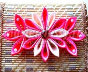 Декор шкатулки цветами канзаши. Мастер класс с пошаговыми фото