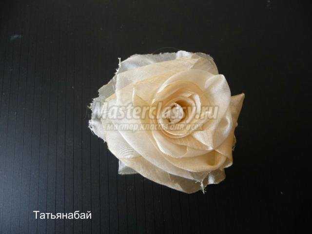 шпильки для волос с розами из ткани