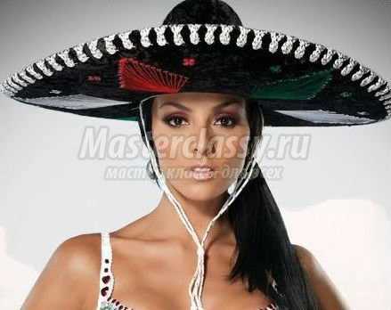 девушка в мексиканской шляпе
