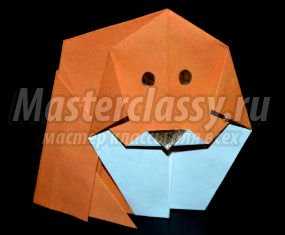 Оригами для детей. Собачка. Мастер-класс с пошаговыми фото