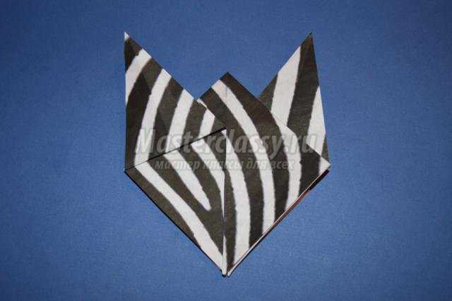 оригами животные. Зебра