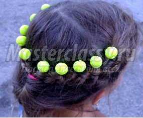 Шпильки для волос из полимерной глины. Теннисные мячи. Мастер-класс с пошаговыми фото