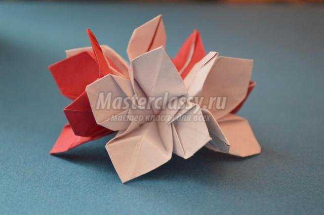 модульное оригами кусудама. Летний букет
