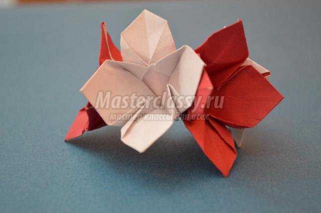 модульное оригами кусудама. Летний букет