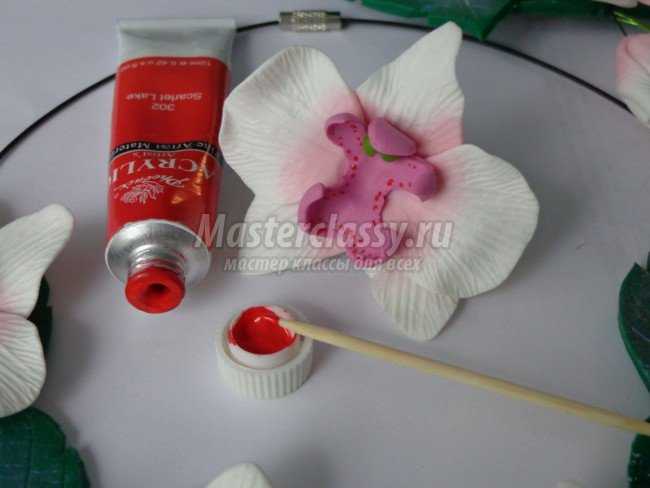 орхидеи из полимерной глины фото