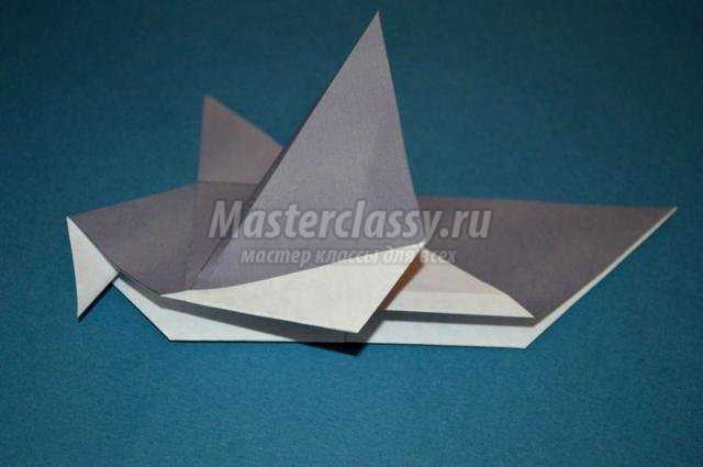 оригами для детей. Голубь