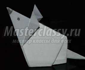 Оригами для детей. Мышка. Мастер-класс с пошаговыми фото