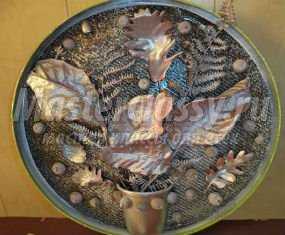 Декоративное панно из природных материалов «Осенний букет». Мастер-класс с пошаговыми фото
