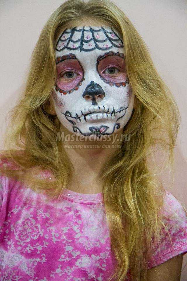 макияж на Хэллоуин. Сахарный череп