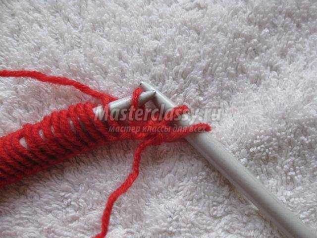 вязание спицами шарфа английской резинкой