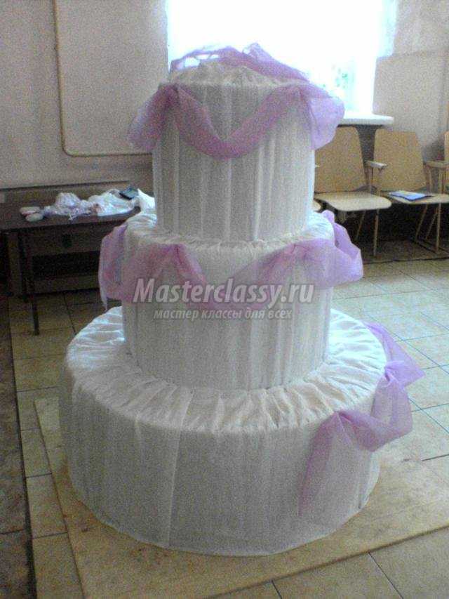 бутафорский торт из ткани на День матери