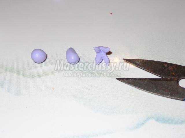 Шарообразные серьги и перстень из полимерной глины