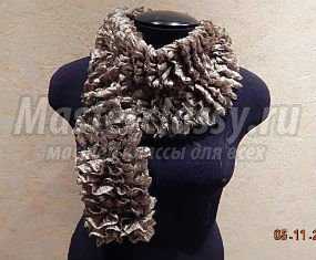 Вязаный шарф спицами для мамы. Мастер-класс с пошаговыми фото