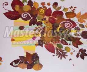 Осенняя картина  из листьев. Красавица-осень. Мастер-класс с пошаговыми фото