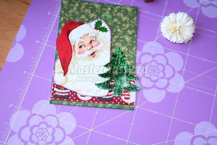 АТС открытки в технике скрапбукинг «Рождество»