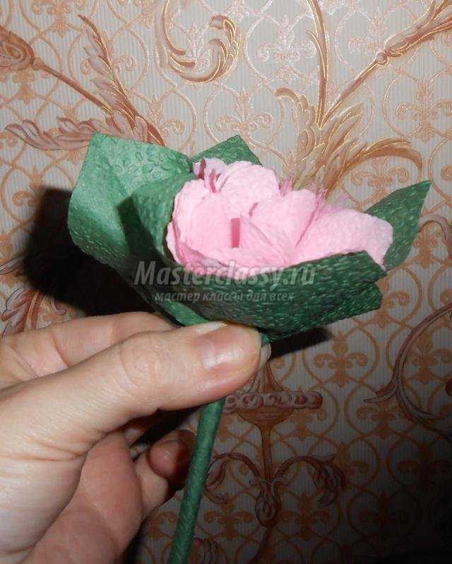 букет цветов из салфеток для мамы