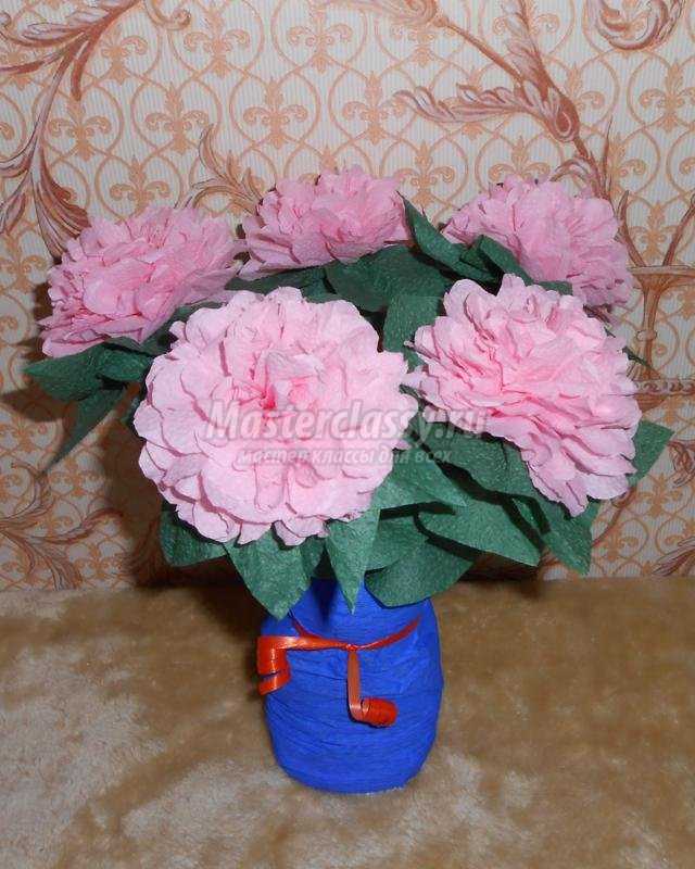 букет цветов из салфеток для мамы